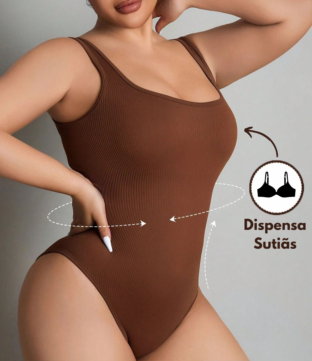 Body Bela Canelado - Reduz Medidas e Modela