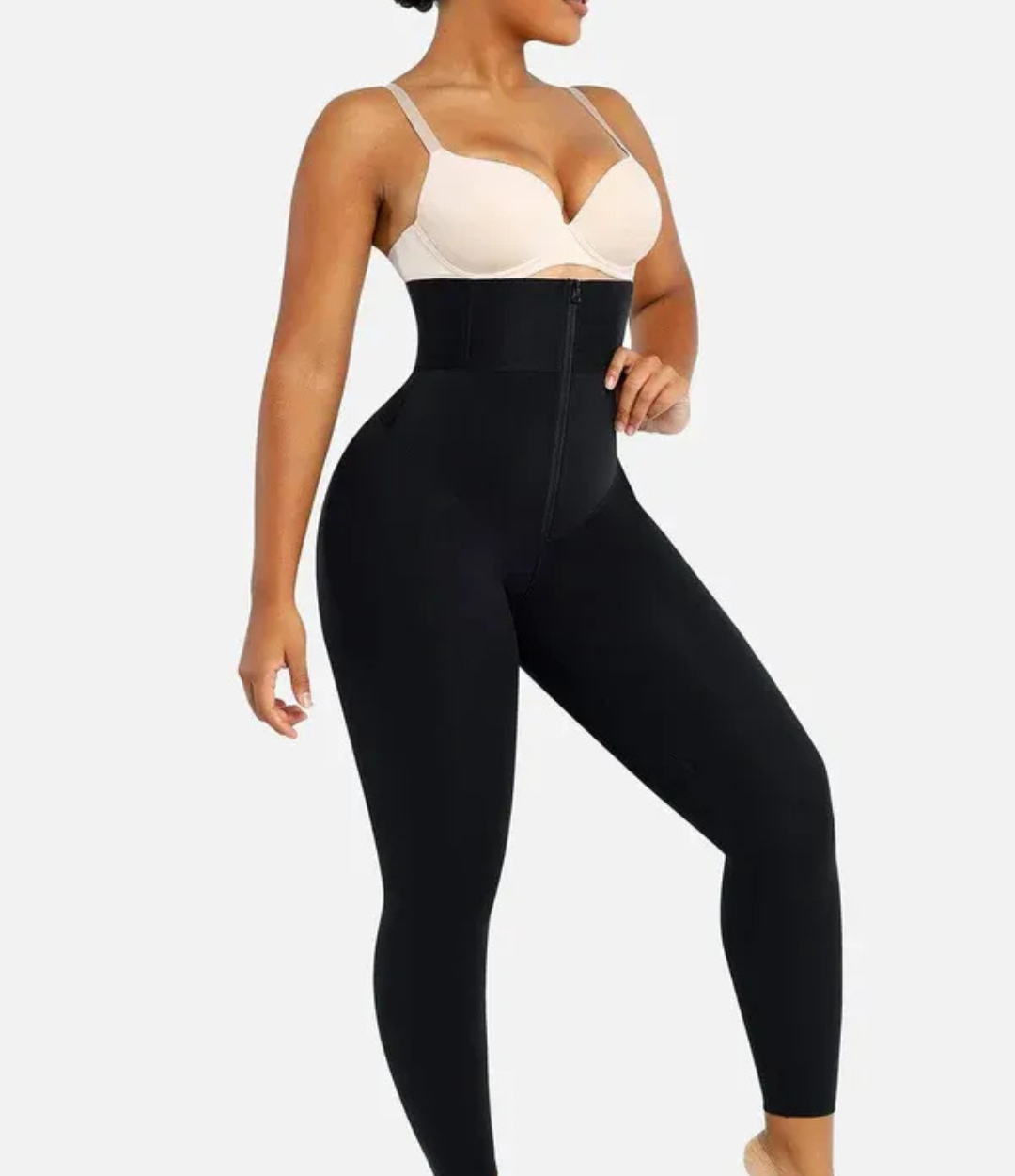 Legging Modeladora Bela - Cós Alto com Zíper Frontal