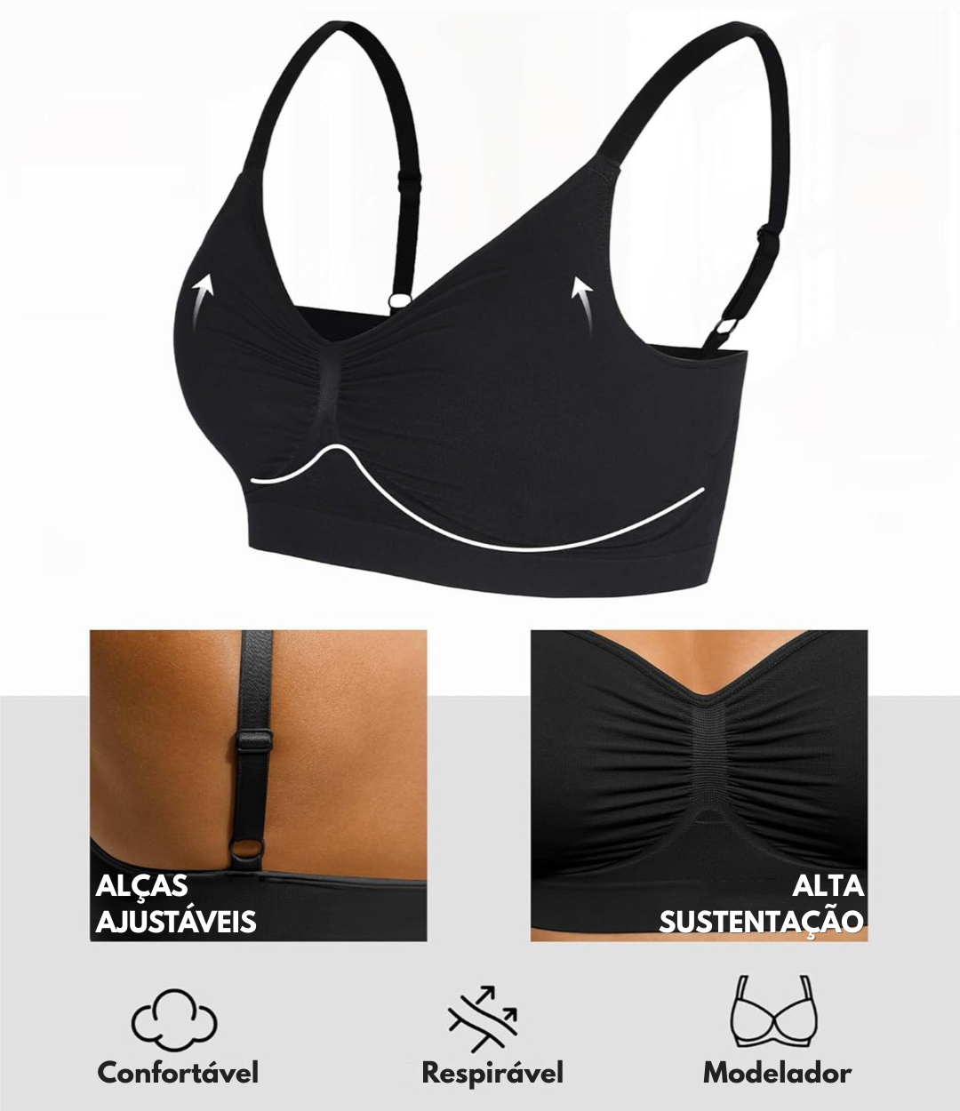Sutiã Bela Comfort - Modelagem com Alta Sustentação